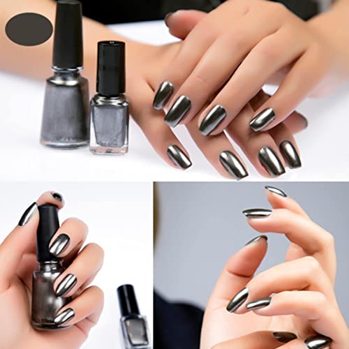 Garrafas de gel de unhas vefsu cores pregos polimento colorido esmalte prata prata metal aço inoxidável unhas impressões