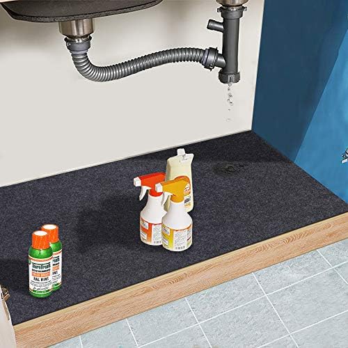 Sob o tapete da pia, o tapete do gabinete - absorvente/à prova d'água - protege os armários, revestimento de prateleira premium,