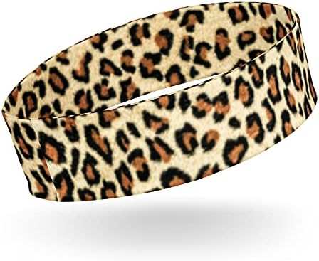 Banda de cabeceira elástica de parada com estampa de leopardo Yoga Sports Cabeça para Acessórios para Cabelos de Cabelo