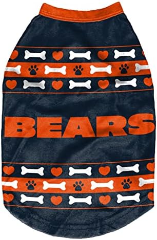 NFL Chicago Bears Pet Dog Sweater de pulôver leve x-Small