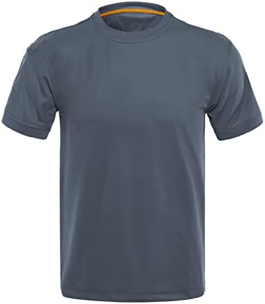 Camiseta de manga curta para homens, mensual sports fitness camiseta sólida cor básica cam camisa de tripulação