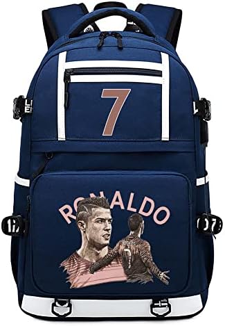 A estrela do jogador de futebol da loja Shangying Ronaldo multifuncional viagens casuais fãs de futebol de futebol laptop Daypack