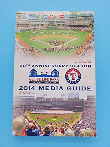 Guia de mídia de beisebol do Texas Rangers MLB 2014 NR Mint