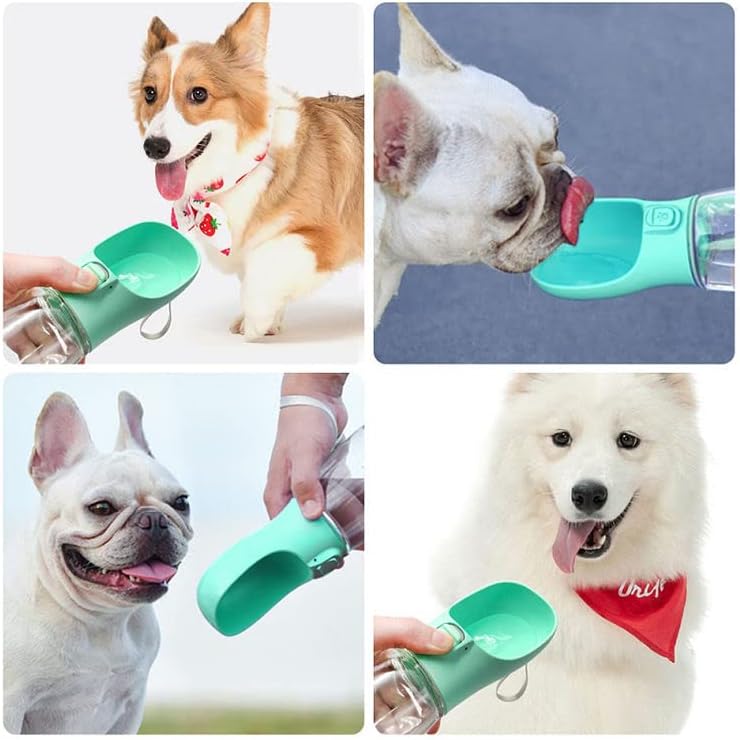 Garrafa de água para cães Zittyx, dispensador de água portátil à prova de vazamentos com alimentador de bebida para animais de estimação para caminhada ao ar livre, caminhada, viagens, plástico de grau de comida