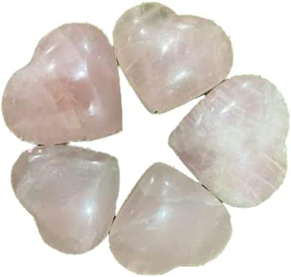 Rose Quartz Puffy Crystal Hearts para Meditação de 5 Chakra de Cura de Energia positiva Equilibrando Fengshui Sculpture Home Decoration