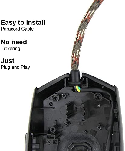 Cabo de mouse paracord para ratos para jogos - para a série Cooler Master MM711 -
