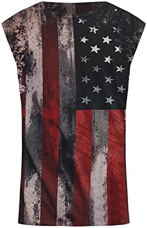 2023 Novos tanques casuais masculinos de bandeira americana com estampa de mangas com mangas musculares patrióticos Treino