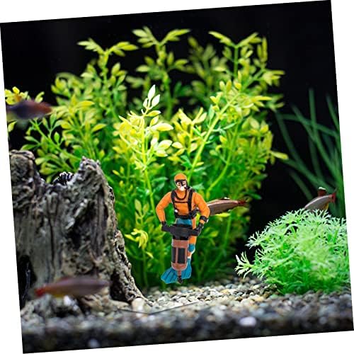 Tanque de peixes de pátio Frogman flutuante mini -estatueta ação figura decoração de peixe tanque de peixes mergulhador submarino aquário bubbler tanque adornment tank de peixes decoração