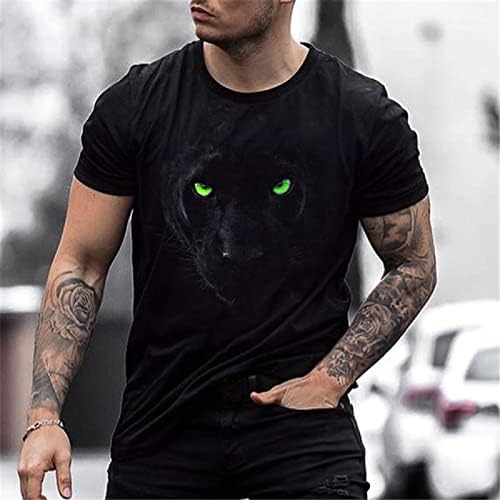 Camisetas masculinas Tops Moda 3D Animal Impresso