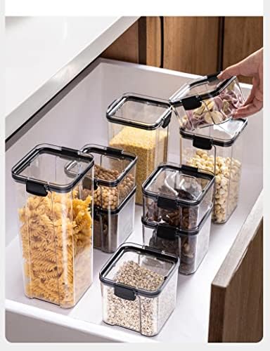 Liruxun 7pcs Recipientes de cozinha Temoning Box Organizer Storage Girs for Cereals Jar para frascos a granel com tampa