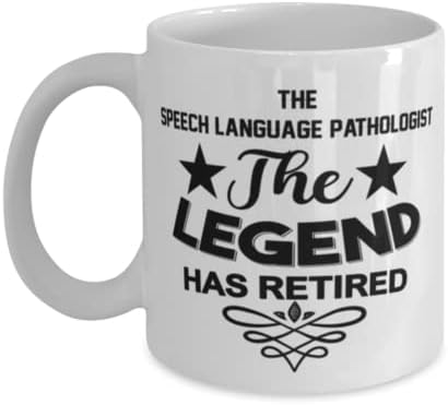 Patologista da linguagem da fala MUG, The Legend se aposentou, novidades de presentes exclusivas para patologista da linguagem da fala, Coffee Canek Tea Cup White
