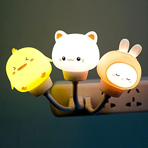 Lâmpada leve para crianças iluminação infantil de berçário usb pequeno pato urso urso coelho quarto infantil quarto amamentando