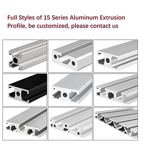 Mssoomm 1 pacote 1570 Extrusão de alumínio Comprimento do perfil de 30 polegadas / 762 mm Silver, 15 x 70mm 15 Série T Tipo t-slot