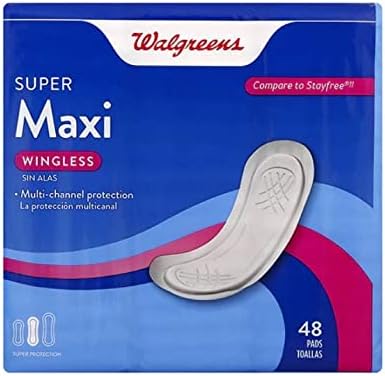 Walgreens Maxi Pads, super sem perfume 48.0ea