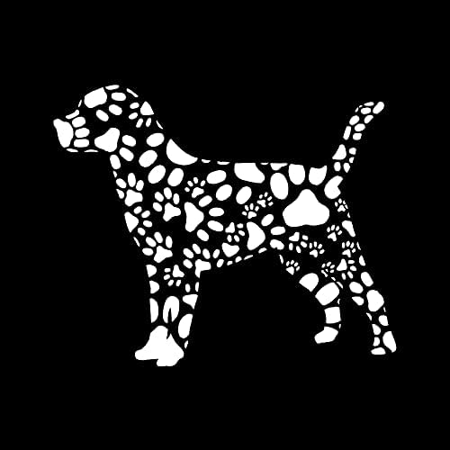 T -shirt de arte para homens - impressões de pata de cachorro