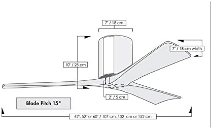 Matthews IR3H-WH-WA-42 IRENE INTERIOR/EXTERIOR Localização 42 Fã de teto Hugger com controle remoto e de parede, 3