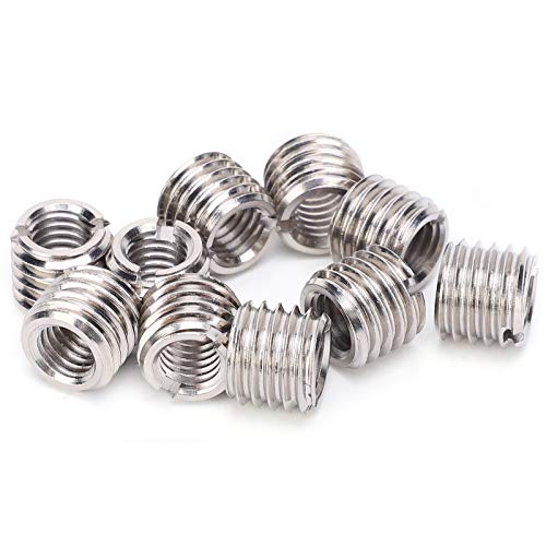 10pcs inserções de reparo de roscas fêmeas masculinas, mangas de aço inoxidável redutor fêmea reduzindo porcas para hardware industrial