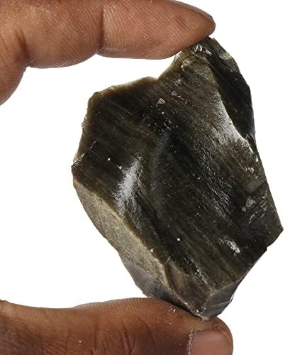 Gemhub rocha natural obsidiana de cura negra áspera certificada 324.20 ct pedra preciosa para cura