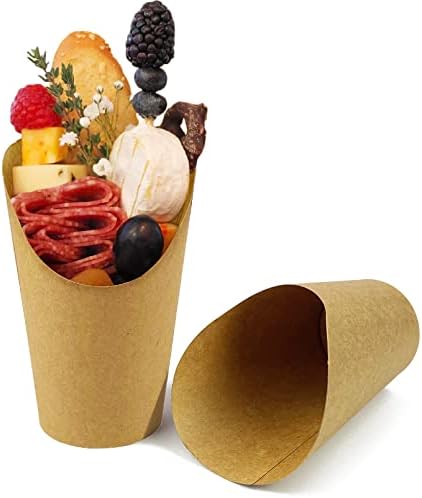 Camkyde 50 PCS portador de batatas fritas, 14 onças de papel francês Fry Fry Cups Charcuterie Cups para todas as ocasiões