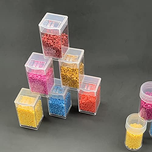 Pintura de diamante Bolida de armazenamento, transparente 5-180 PCs Bottles Diamond Art Acessório para Botão de Cristal Botão Semente