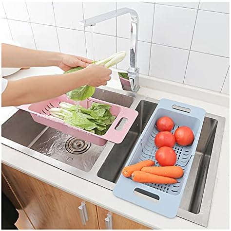 Secagem rack de lavagem de lavar prateleira de armazenamento de armazenamento de cozinha estressável Organizador vegetal Bandeja de água de frutas 0430