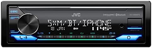 JVC KD-X380BTS Receptor de mídia digital com Bluetooth®/USB/Siriusxm/ Alexa/13 bandas EQ/Iluminação de cores variáveis/JVC Remote App Compatibilidade com 2 pares JVC CS-DF620 6.5 Coax