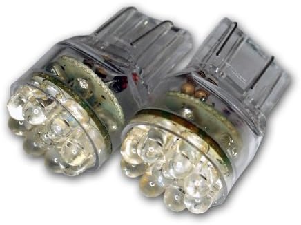 Tuningpros ledfsm-t20-r15 marcador lateral lâmpada led lâmpadas LED T20 cunha, 15 LED Red 2-PC Conjunto