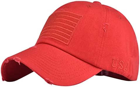 Capace de beisebol da American Flag para homens, tamanho ajustável de baixo perfil para exercícios de gole de chapéu
