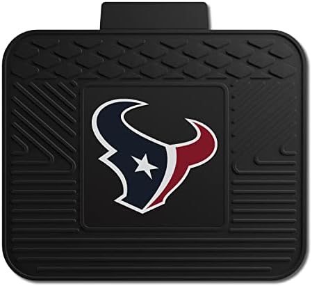 Fanmats 8993 Houston Texans 2 Peças Conjunto de tapete de carro de vinil pesado, tapetes de piso da primeira fila, proteção meteorológica, ajuste universal, design de resevoir profundo