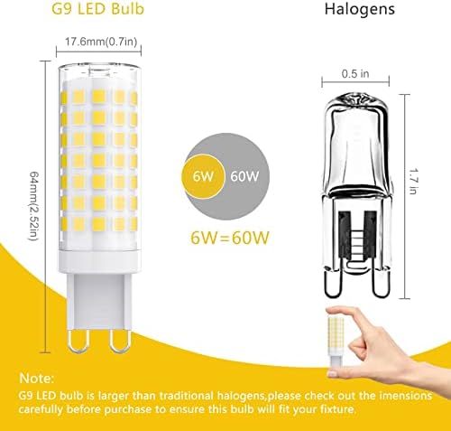 Criação Sapiential G9 Bulbo LED 6W T4 G9 Lâmpadas de halogênio LED Bulbos de cerâmica LED LED LED NÃO DIMMÁVEL 60 WATTS