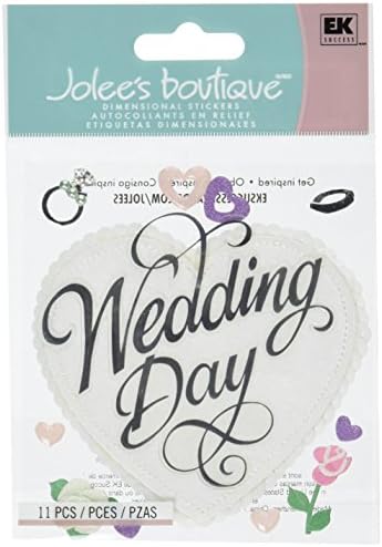 Adesivos com temas da boutique de Jolee, dia do casamento