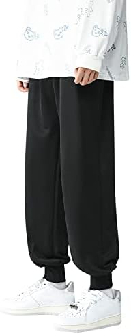 Calça de hip hop feminina pista casual manguito de cor de cor de cor de cor sólida com calças de treino com calças de lavanda de bolso