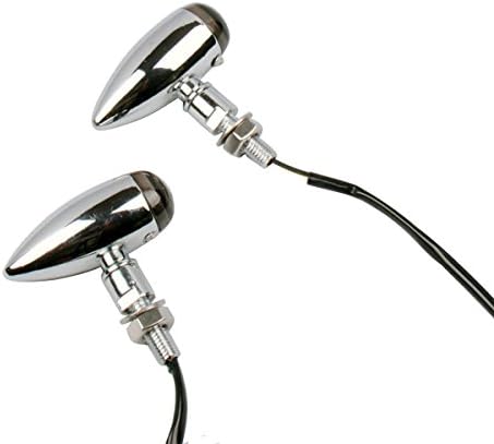 Motortogo Chrome Bullet Motorcycle LED Indicadores de sinal de giro pisca com lente de fumaça compatível com 1999 Honda Shadowace750