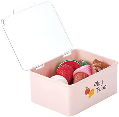 Mdesign Platpl Packable Storage Organizer Toy Box com tampa para figuras de ação, giz de cera, marcadores, blocos