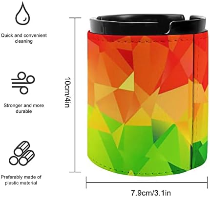 As cinzas geométricas de couro arco -íris para cigarros redondo bandejas de cinzas para escritório em casa e restaurantes