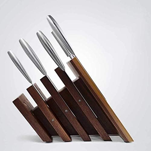 CuJux Slot Kitchen Kitchen Suport - Facas de faca de madeira Organizador universal de faca e suporte - Bloco de faca de madeira