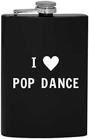 I Heart Love Pop Dance - 8oz quadril bebendo alcoólico frasco de álcool