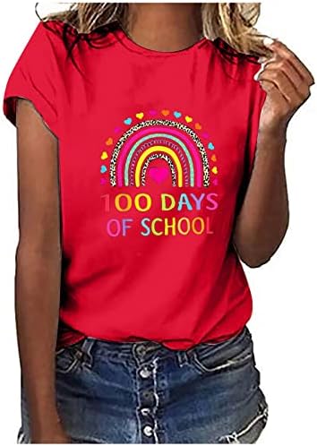 Teen Girls Summer Summer Fall Rouve Sleeve Rouve Cotton Trabalho gráfico Office Camise de blusa engraçada para mulheres