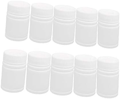 X-Dree 10pcs 60ml HDPE PLÁSTICO BRANCO BRANCO BULHA MUITO PODENTE SOLID PODENTE MARRA DE BARRAÇÃO DE BRANGEIRA DE BRANGEIRA