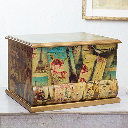 Novica Artisan Crafted Paper Wood Decoupage Jewelry Box, Multicolor, Carlota's Memories '