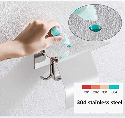 WHLMYH PAPELOTEMENTO DO ROLO DE PAPELO, suporte de papel higiênico montado na parede e capa Susdispenser à prova de ferrugem