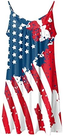 Vestidos de camiseta curta para mulheres para mulheres do Dia da Independência para Mulheres Americanas de 4 de julho, vestido de manga longa para mulheres