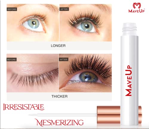 Maveup Sylehash Growth Serum Booster. Comprimento aprimorado. Funciona como magia. Lashes mais cheios e aparência hipnotizante.