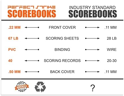 Perfect Strike Wrestling Scorebook com regras e instruções de pontuação: Livro para manutenção de pontuação pesada. Ótimo para