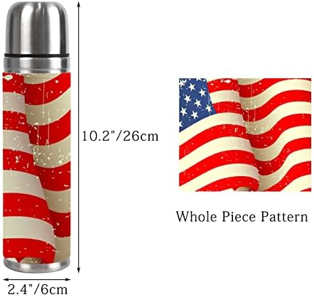 Vantaso Isolado Vacuum Flask Sports Water Bottle Vintage American Stripes Star