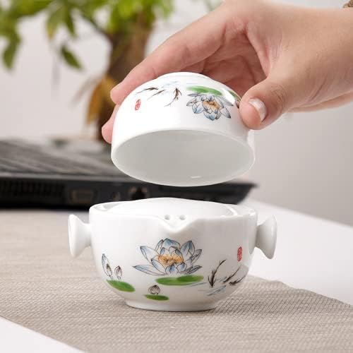 Chinês One Pote Duas xícaras de Gaiwan Tule de chá de chá ao ar livre Acessórios de chaleira ao ar livre