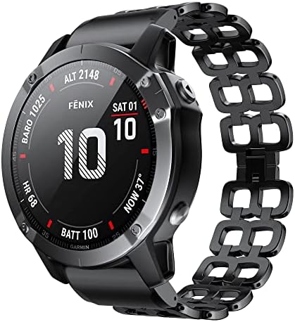 Crffyj 26mm RELUGA RÁPIDO RELAÇÃO GARMIN FENIX 7X 6X Fenix ​​3 3hr Banda de aço inoxidável Fenix ​​5x 5x Plus Watch Wrist Brand Strap