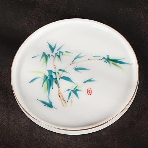 LuckyMeet nova pintura à mão Cerâmica Coaster chá Fazendo porcelana Branca porcelana Termal Isolador Térmico Cupo da