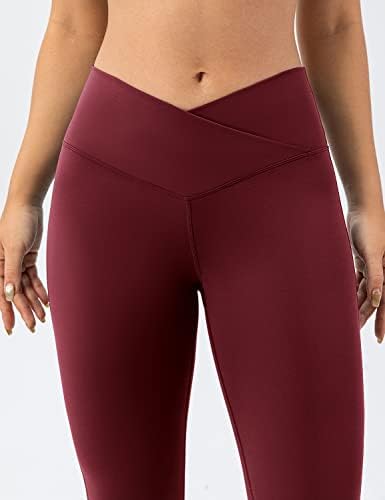 Ukaste Feminino Feminino Casual Pontas de Yoga Flare v Crossover Workout Leggings