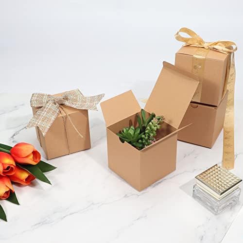 Caixa de presente Zbeivan 4x4x4 para presentes 100 pacote, pequenas caixas de presente de proposta de dama de honra com tampa
